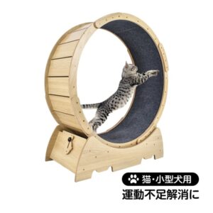 キャットホイール 猫  ランニングホイール ペットホイール ストッパ一付き 自走式 運動不足解消 ダイエット 低騒音 怪我防止 小型犬 ネコ pt071